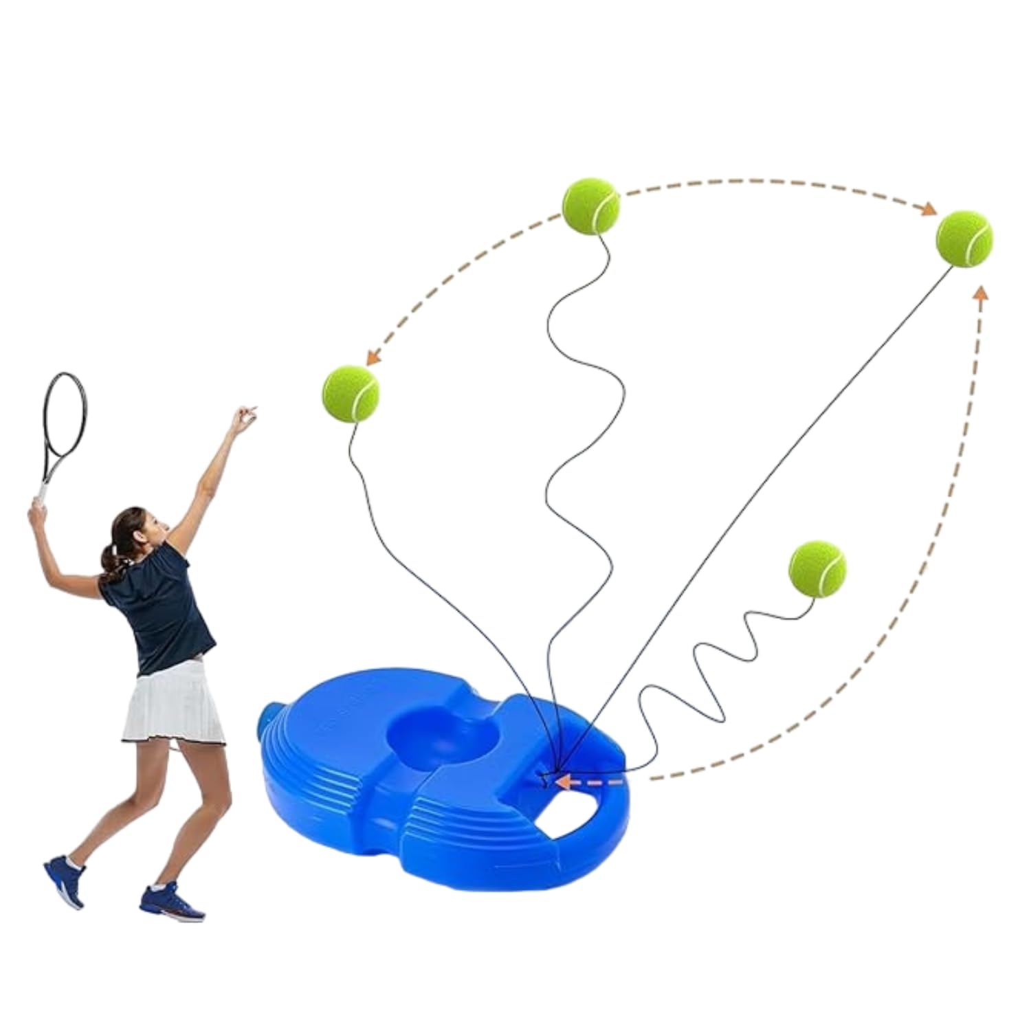 Planet of Toys Self Tennis & Cricket Practice Ball with String | Tennis Trainer Rebound Ball Set for Kids, Boys & Girls Solo Tennis Training Gear Set - Multicolor (Fill Sand Or Water) (B0D66TPVZX) Amazon Price History, Amazon Price Tracker