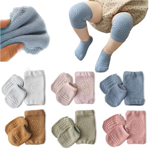 Baby Knee Pads and Socks Set, Anti-Slip Crawling Protectors,