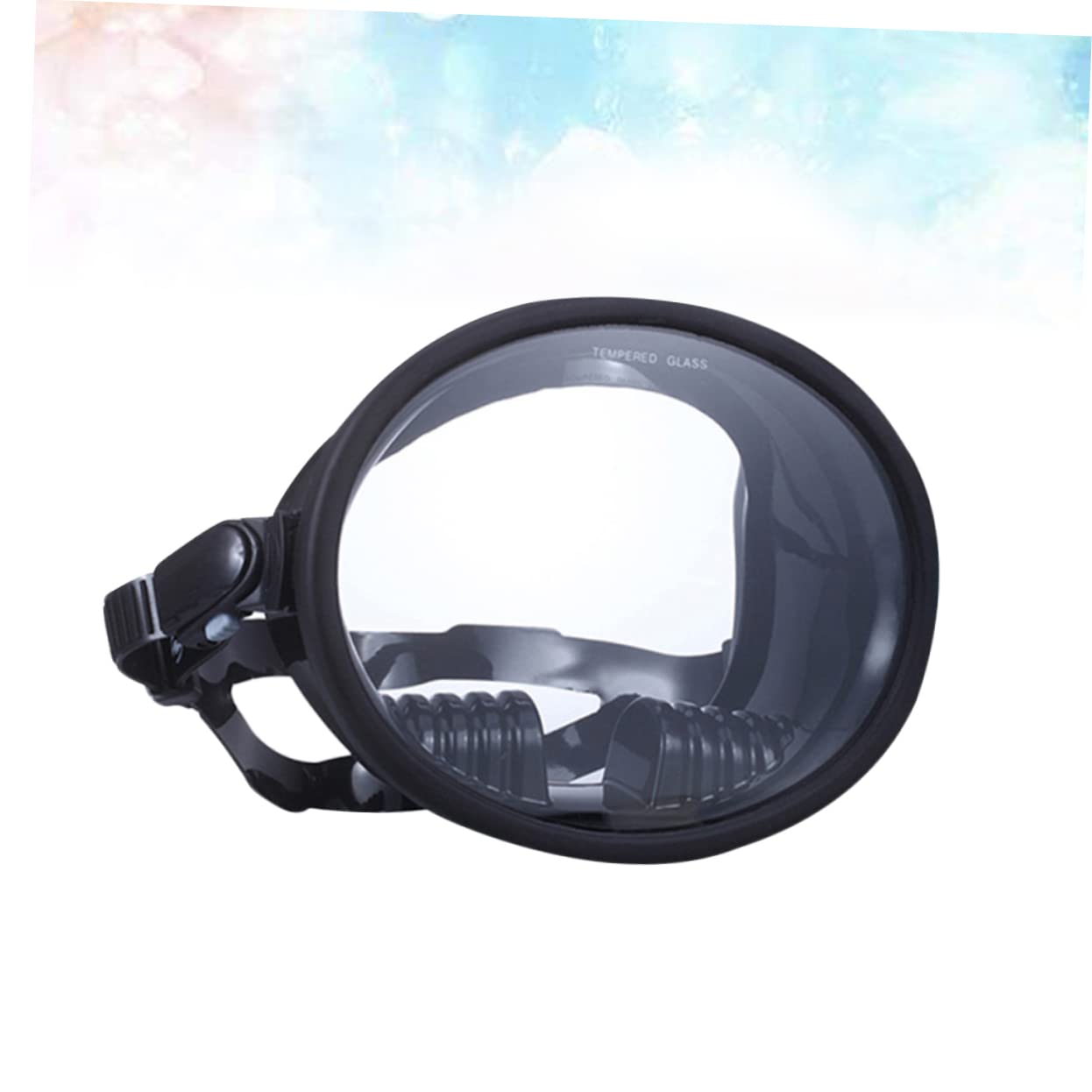 Silikon Antibeschlag und Weitwinkel, mit Taucherbrille Sicherheitsglas | Schwimmen und Tauchen, Komfortabler Sitz, Auslaufsichere Passform, 1 Stück, für Klare Sicht