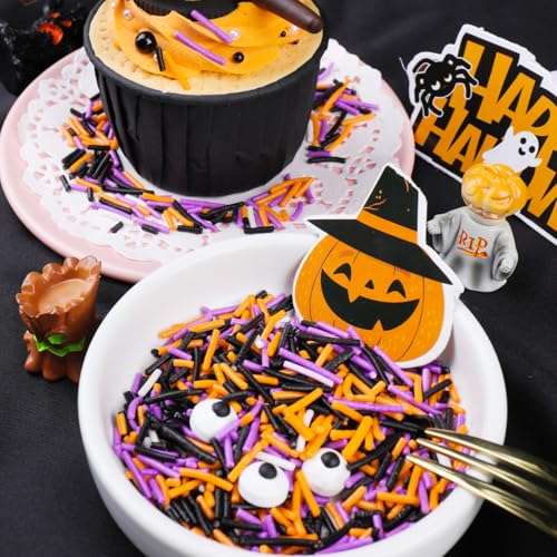 Image of Halloween Sprinkles, Candy Eyes with Jimmies Mix for Cake Decorating