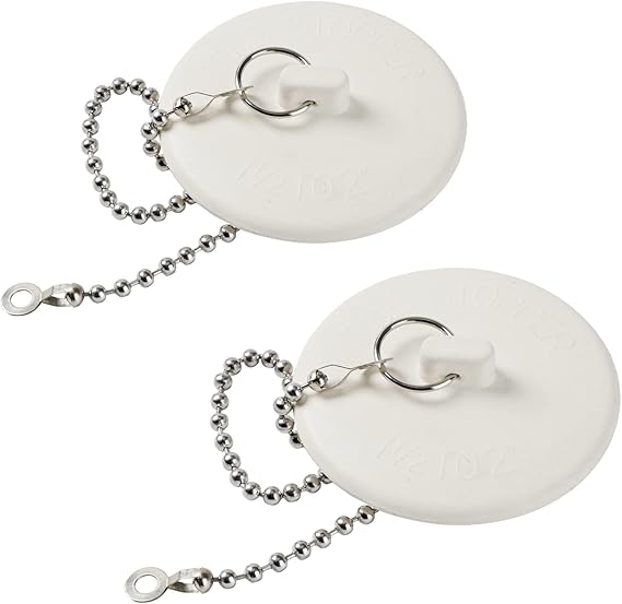 2 Packs Tub Stopper, Rubber Bathtub Stoppers Drain Plug