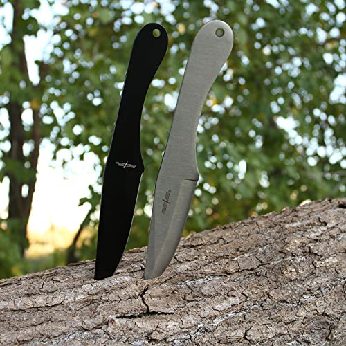 Conjunto de facas de arremesso Perfect Point PAK-712-12 com 12 facas, lâminas prateadas e pretas, al