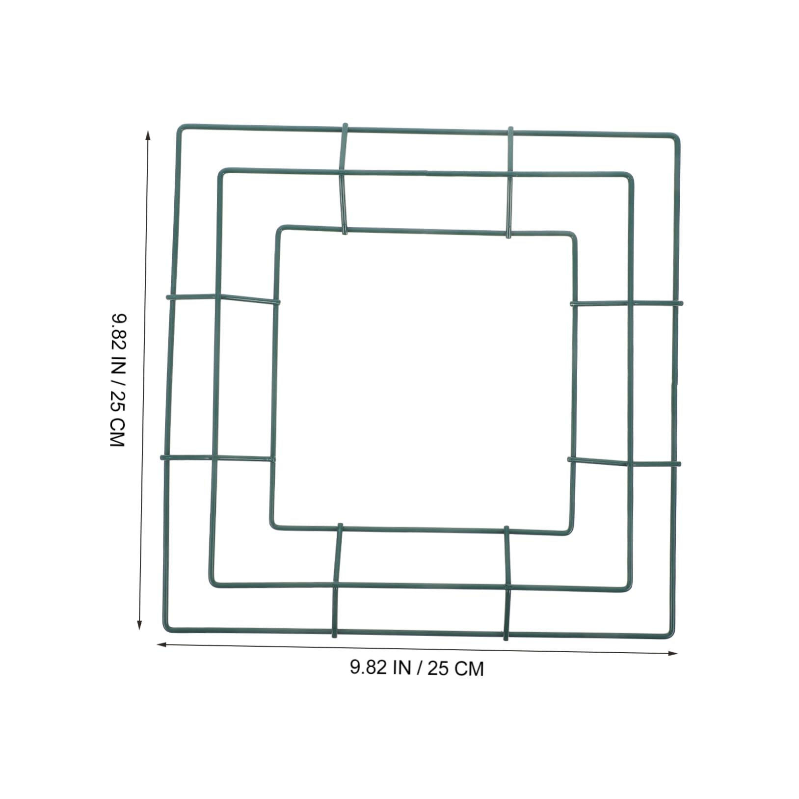 PRETYZOOM Square Metal Wreath Frame Iron DIY Wreath Support for Floral Crafts for Seasonal Decor and Handmade Projects Easy to Clean and