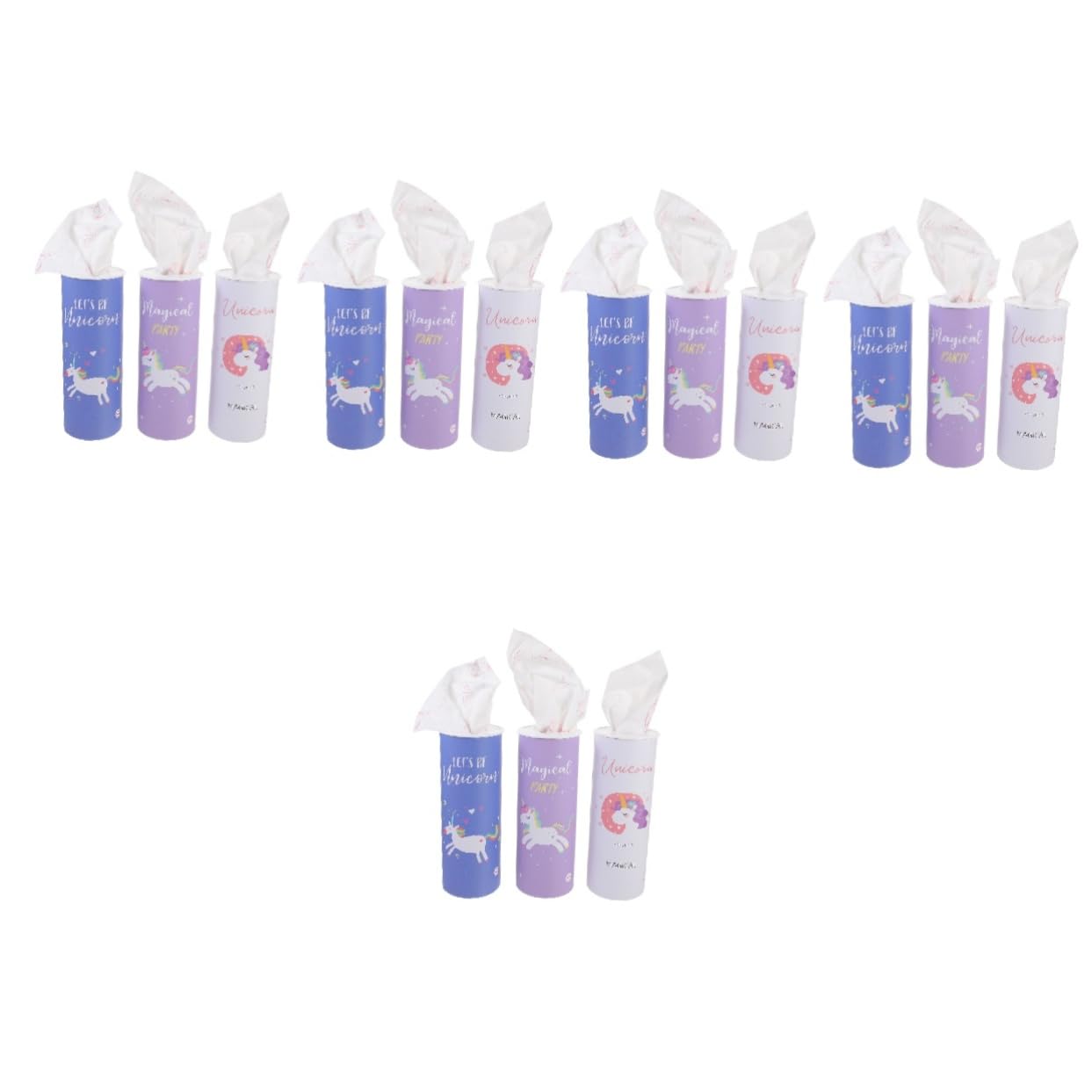 CALLARON 5 Series Papel De Impresión De Dibujos Animados Servilletas De Unicornio Tissues Servilletas De Papel De Decoración Linda Servilleta De Fiesta 3 Piezas X 5