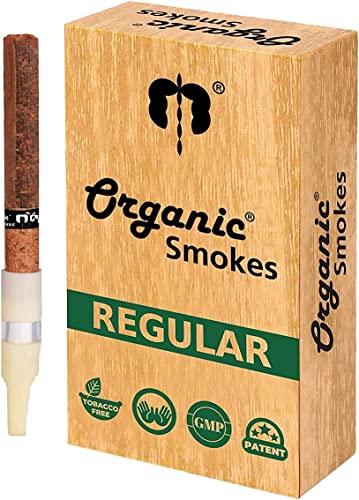 Organic Smokes - GMP Certified, Luxury Herbal Cigarette with Wooden Case and...