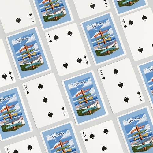 Set de 52 naipes Poker California Coast Beach miniatura 4