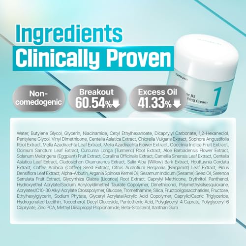 numbuzin N.°1 Crema | Calmante con Ácido Pantoténico B5 | Hidratante ligera, ácido pantoténico, niacinamida | Controla el exceso de grasa, piel con imperfecciones, antiacné | 80 ml - imagen 7