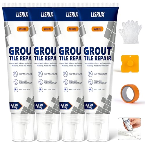 Tile Grout Repair Kit, 4 Pack Fast Drying Grout Filler