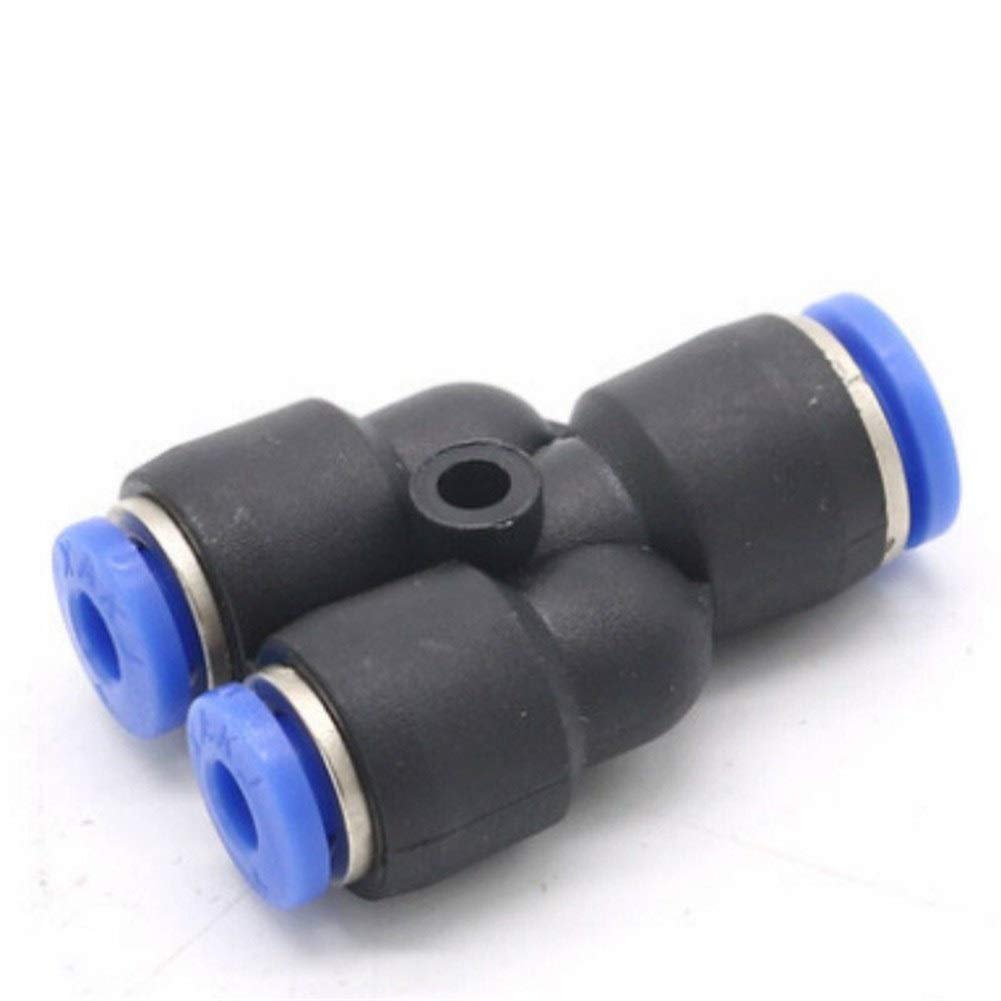 Accesorios para tuberías de riego, 5 uds Y unión en T neumática Montaje a presión OD 4-12mm 1-2 Manguera de latón for riego por Goteo