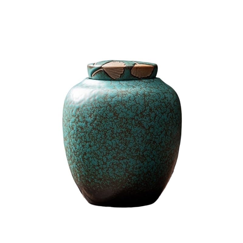 Pojemniki na herbatę na herbatę sypką Odporny na wilgoć, szczelnie zamknięty słoik Gospodarstwa domowego Retro Ceramiczna herbata Duże pojemniki do przechowywania Pu'er Czarne, zielone opakowanie