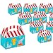 Treat Boxes - 24-Pack Paper Party Favor Boxes, Circus Carnival Design Goodie Boxes for Birthdays and Events, 2 Dozen Party Gable Boxes, 6 x 3.3 x 3.6 Inches