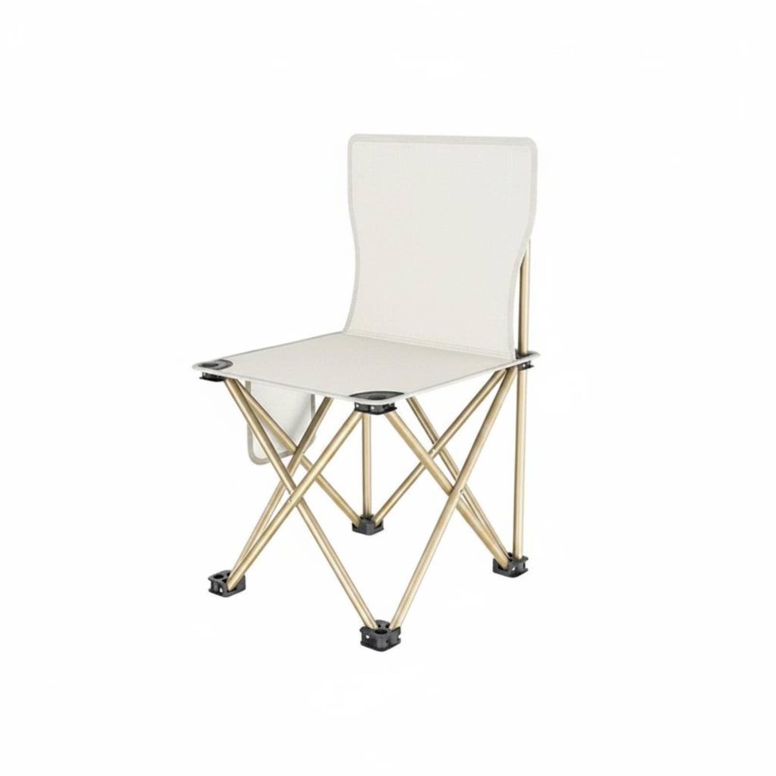 Sedile Pieghevole Sedia Pieghevole Sgabello Pieghevole Sedia Portatile Sedia da Campeggio in Oxford con Telaio in Ferro, Extra Grande 42x42x72 Cm, Bianco