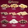 KREMERY Creamy Chocolate Cravings Mothers Day Treats, Chocolate Covered Pretzels, Nuts, Candy & Caramel Popcorn (Deluxe, 3.5 lbs) Sweet Treats in Seagrass Tray with Ribbon Kosher