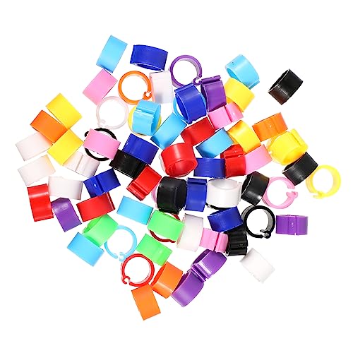 SUPVOX Multi Bird Leg Bands 100pcs Pigeon Foot Anklets for Ring Identification
