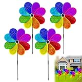 Attire l'attention et l'atmosphère : le design scintillant arc-en-ciel et l'effet de rotation doux du moulin à vent créent une atmosphère vivante. Parfait pour embellir votre jardin, votre extérieur ou votre stand de vente, un accroche-regard pour toutes les occasions et n'importe quel environnement.