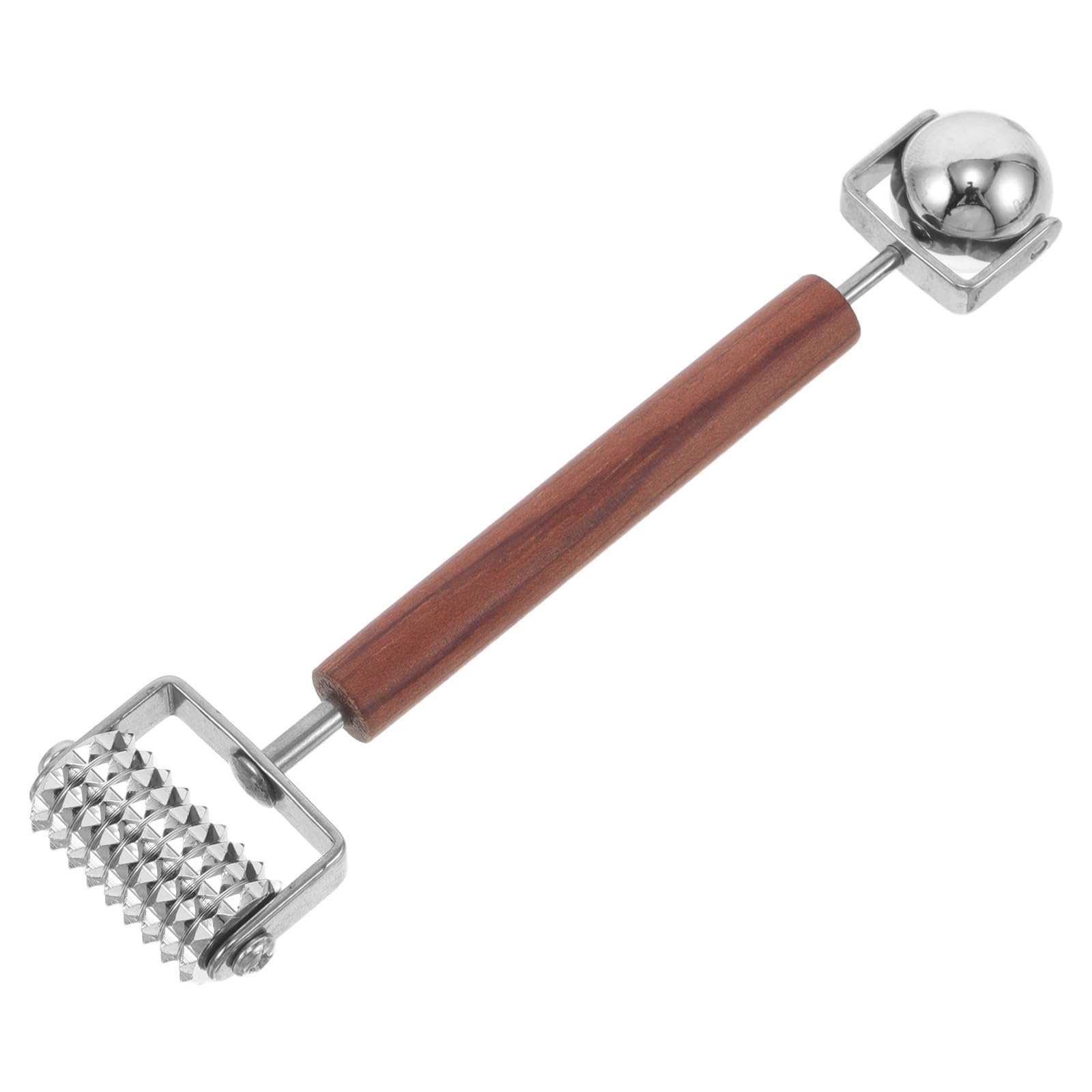 SHERCHPRY Masajeador Facial Rodillo Facial de Acero Inoxidable Plata Diseño 3d de Doble Punta para Cuidado Piel y Mujeres Refrescante para Ojos