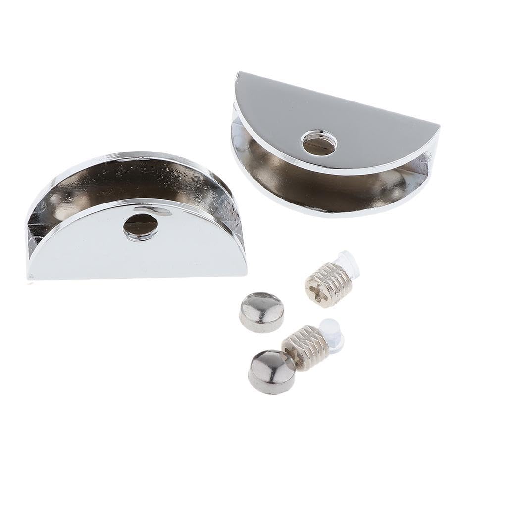 POXZSFX Robust Adjustable Glass Brackets Easy Installation Sturdy Fixed Clamps Rustproof Shelf Support Clips for Various Applications Fixed Panel Glass Clamp