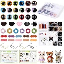 MUCUNNIA 316PCS Safety Eyes for Crocheting with Washers 3D Safety Eyes and Noses Set Amigurumi Eyes for Crochet Animals Glitter Crochet Eyes for Stuffed Animals DIY Christmas Decoration Various Sizes