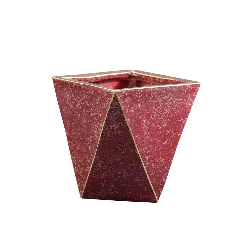 ARINAL Doniczka 20 cm ceramiczna doniczka na kwiaty prosta nowoczesna domowa stolik kawowy biurko dekoracyjna geometryczna doniczka na kwiaty doniczka do wnętrz (kolor: B, rozmiar: S)