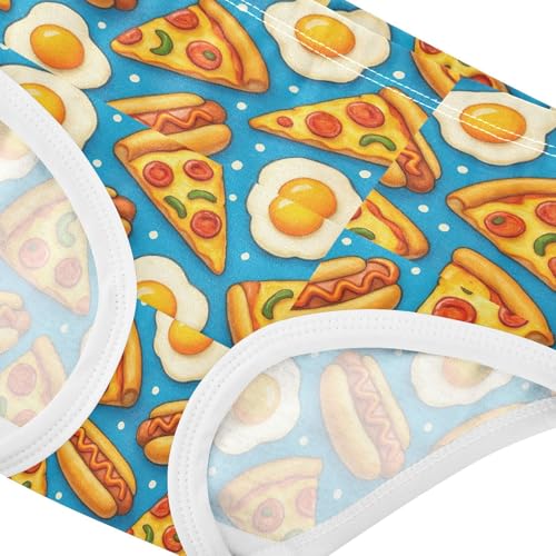 Joisal Yellow Pizza Slices Food Little Girl Panties Girls Underwear Toddlers Cotton Personalized Briefs Kids Undies 2t4