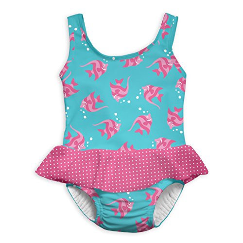 i play. by green sprouts One-piece Swimsuit w/ Built in Reusable Swim Diaper | Helps provide secure protection for babies & swimmers