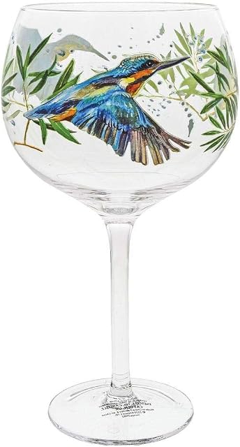 Ginology A30418 Kingfisher Bird Copa Gin Glass, 24 Ounces