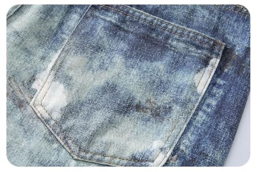 Men's Fashion Jeans Vintage Washed Stretch Classic Slim Fit Jeans4