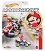 Hot Wheels Mario Kart Samochód Zabawkowy z Figurką Mario, Wielokolorowy, Od 3 lat, GBG26
