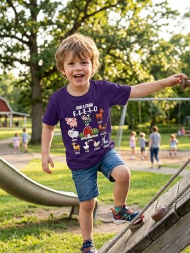 Funnycokid Toddler Boys Shirts Kids Tshirt Farm Animal Tees 2T 3T Clothes - image 3