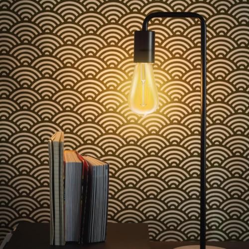Image of wipro Garnet 6W ST64 LED Filament Bulb | Decorative LED Bulb for Home & Office Decoration | Energy Efficient Filament Bulb comes with In-Built Surge Protection | E27, 2700K(Warm White, Pack of 10)
