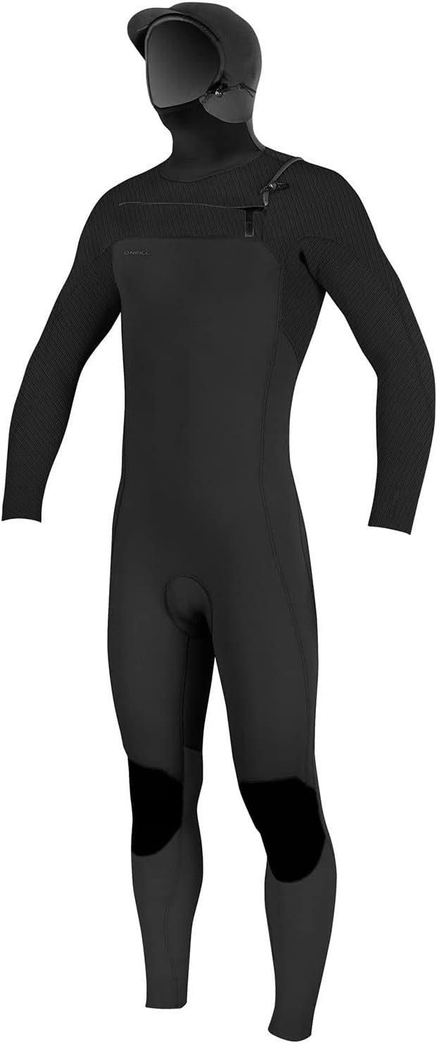 YOUTH HYPERFREAK 5/4+MM CHEST ZIP FULL WETSUIT W/ HOOD BLACK/BLACK 8