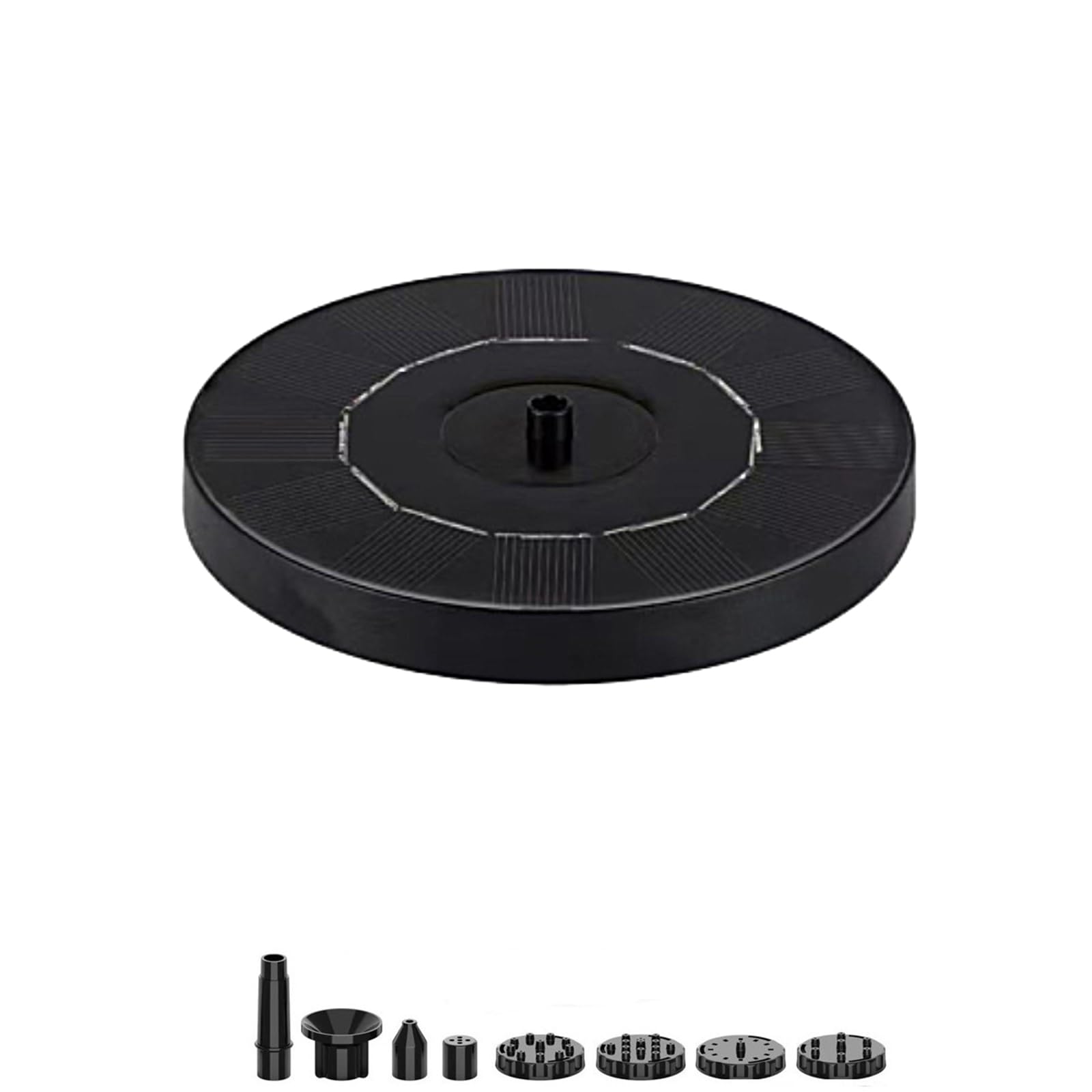 2026 Upgraded Solar Fountain for Bird Bath with 6 Spray Patterns Solar Water Fountain Garden Pond & Outdoor Water Feature (13 cm Basic model)