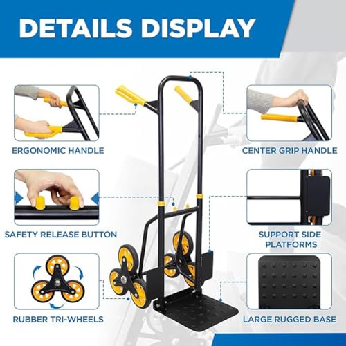 Carretilla plegable resistente para escaleras 6 ruedas miniatura 5