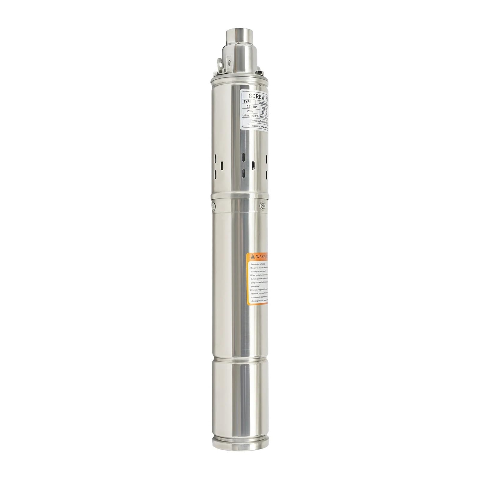 Pompa Głębinowa 250 W, 3 Cale, Śrubowa, Wodna Ze Stali Nierdzewnej, Zatapialna, Kompatybilna Z Piaskiem, 1600 L/h Silny Strumień Wody