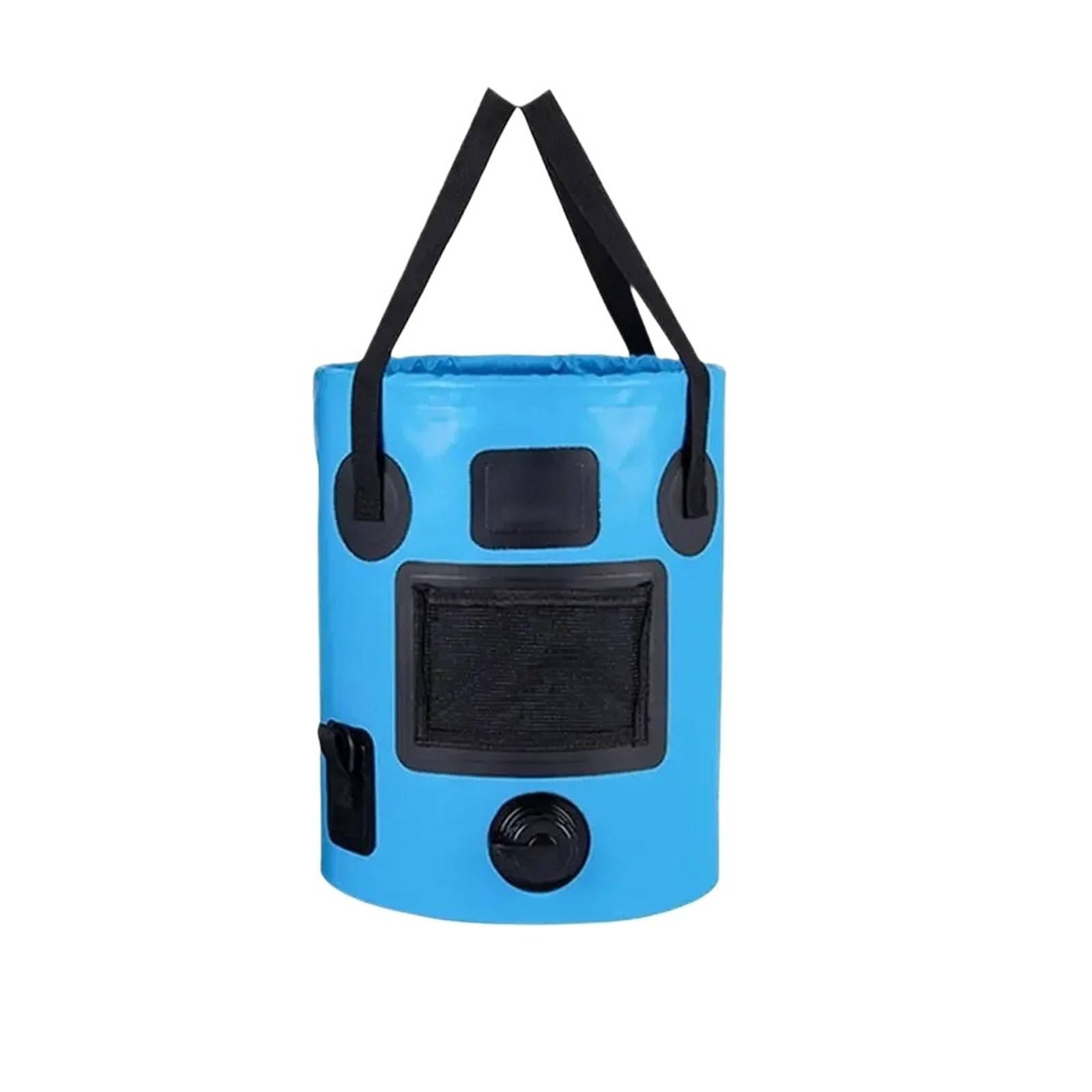 Camping Faltbarer Eimer 25L Tragbarer Faltbarer Eimer Outdoor Reise Wasseraufbewahrungstasche Wasserdichter Wasserbeutel Aufbewahrungseimer Angelartikel(Blue)