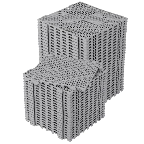 Modulares Ineinandergreifendes Kissen, 50 Stück, 30 x 30 cm, Zusammensteckbare Drainagematten, Weiche PVC-Drainagefliesen Für Garagenböden, Rutschfeste Drainagelöcher Für Badezimmer, Küche, Terrasse