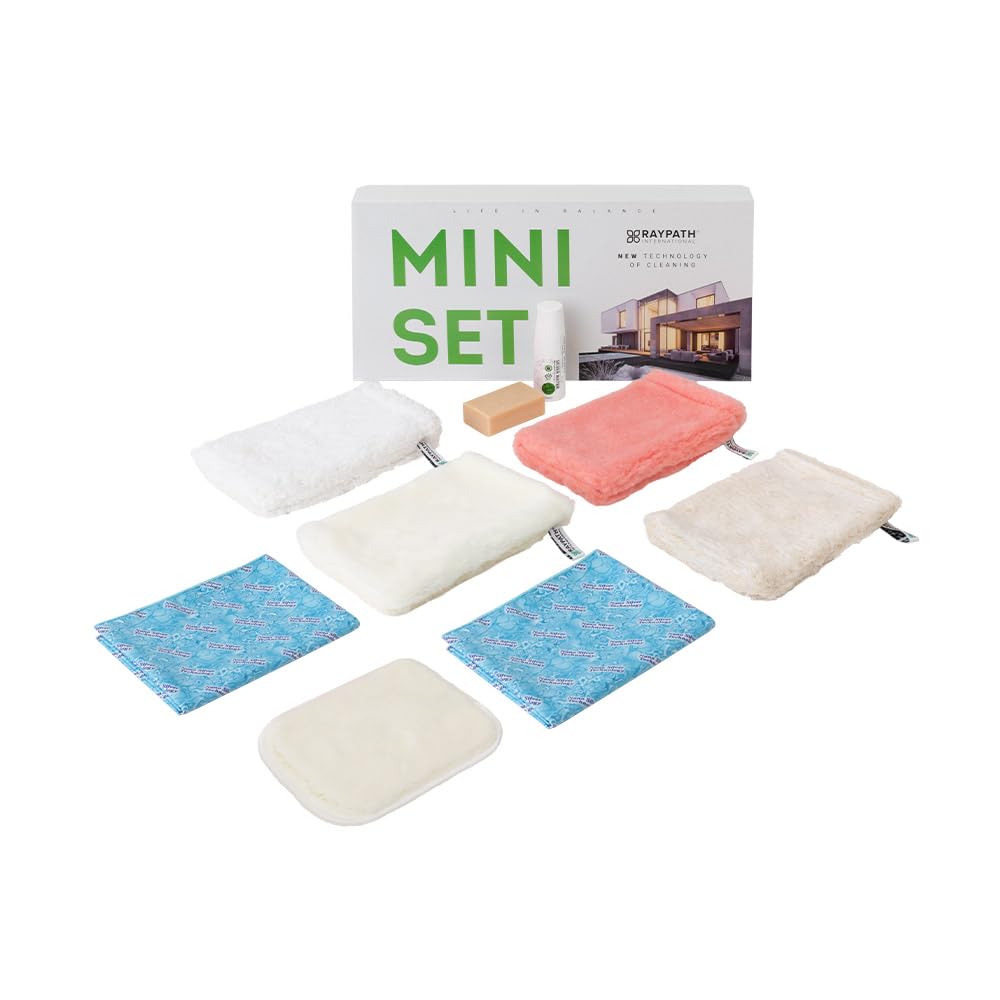 Mini set di pulizia – pulizia ecologica solo con acqua – Set in microfibra premium per cucina e casa