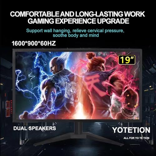 Image of 19 inch HD (1400 x 900) Monitor, 60Hz with Audio Refresh Rate, HDMI x1,Small Thin Monitor for laptops, Computers and desktops,LED Display, VGA /HDMI Connection Audio Out.