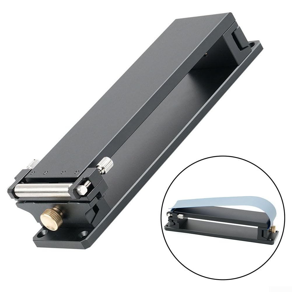 Soporte de papel de lija de 220 x 60 mm, soporte de metal para afilador, base de soporte para carpintería, accesorio de lijado