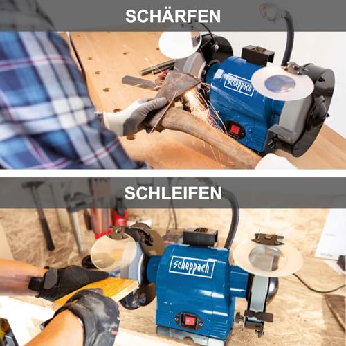 Touret meuleuse Scheppach BG150 150 mm lampe orientable 370W - 6