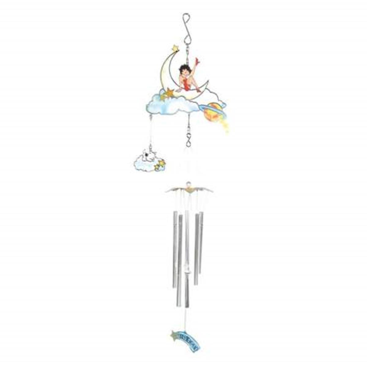 22.5 Inch Stars and Moon Betty Boop Sun Catcher Wind Chimes