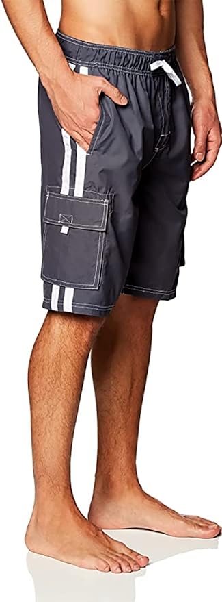 The Kanu Surf Men's Barracuda Swim Trunks are a popular choice for men looking for a comfortable and stylish swimwear option. These swim trunks are made from a quick-drying polyester material that is both lightweight and breathable. The trunks feature a mesh lining and an elastic waistband with a drawstring for a secure and adjustable fit.
The design of the Barracuda Swim Trunks includes a UPF 50+ rating, providing excellent sun protection while out in the water. These trunks also have side pockets and a back pocket with a Velcro closure, perfect for storing small items while at the beach or pool. The Barracuda Swim Trunks come in a variety of colors and patterns to suit different preferences and styles. These swim trunks are available in regular and extended sizes, making them accessible to a wide range of body types. Description by ChatGPT.