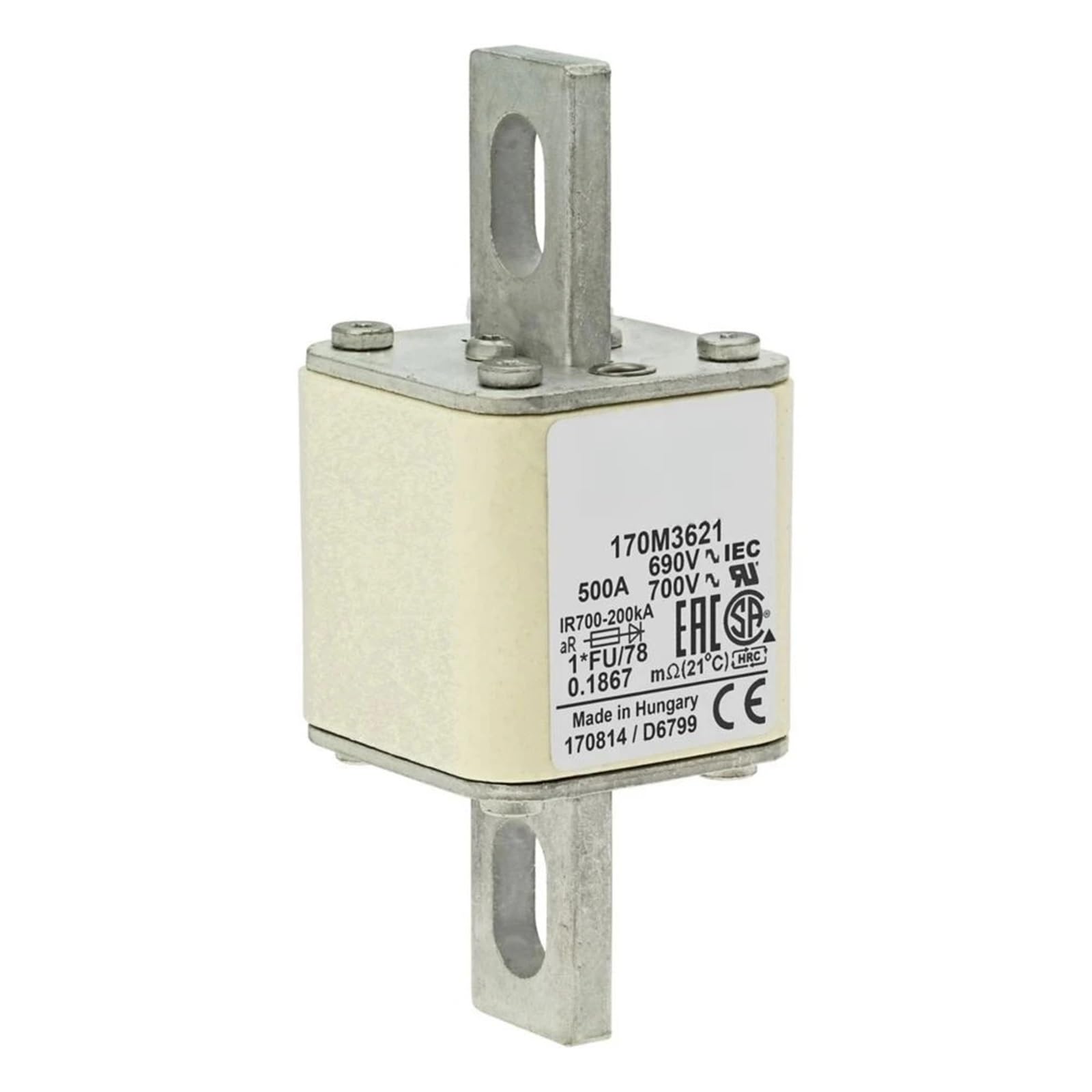 Fusible 170M3621 pour éviter les pannes électriques sur variateur industriel