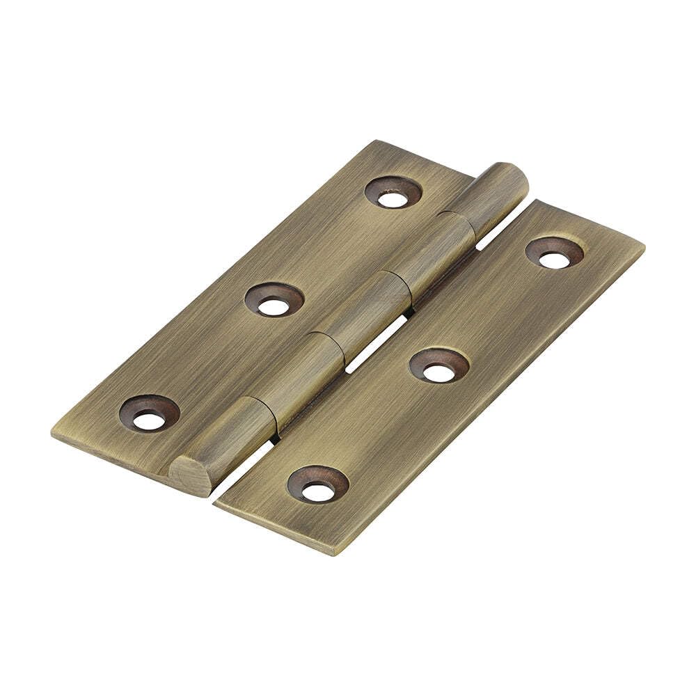 Timco - Solid Drawn Hinge - Solid Brass - Antique Brass (Size 64 X 35-2 Pieces)