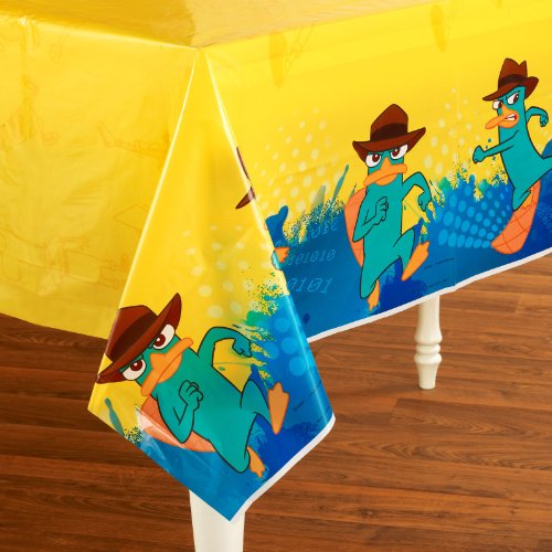 Hallmark - Disney Phineas and Ferb Agent P Plastic Tablecover, Yellow [Toy]