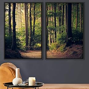 signwin 2 Piece Framed Canvas Wall Art Rustic...