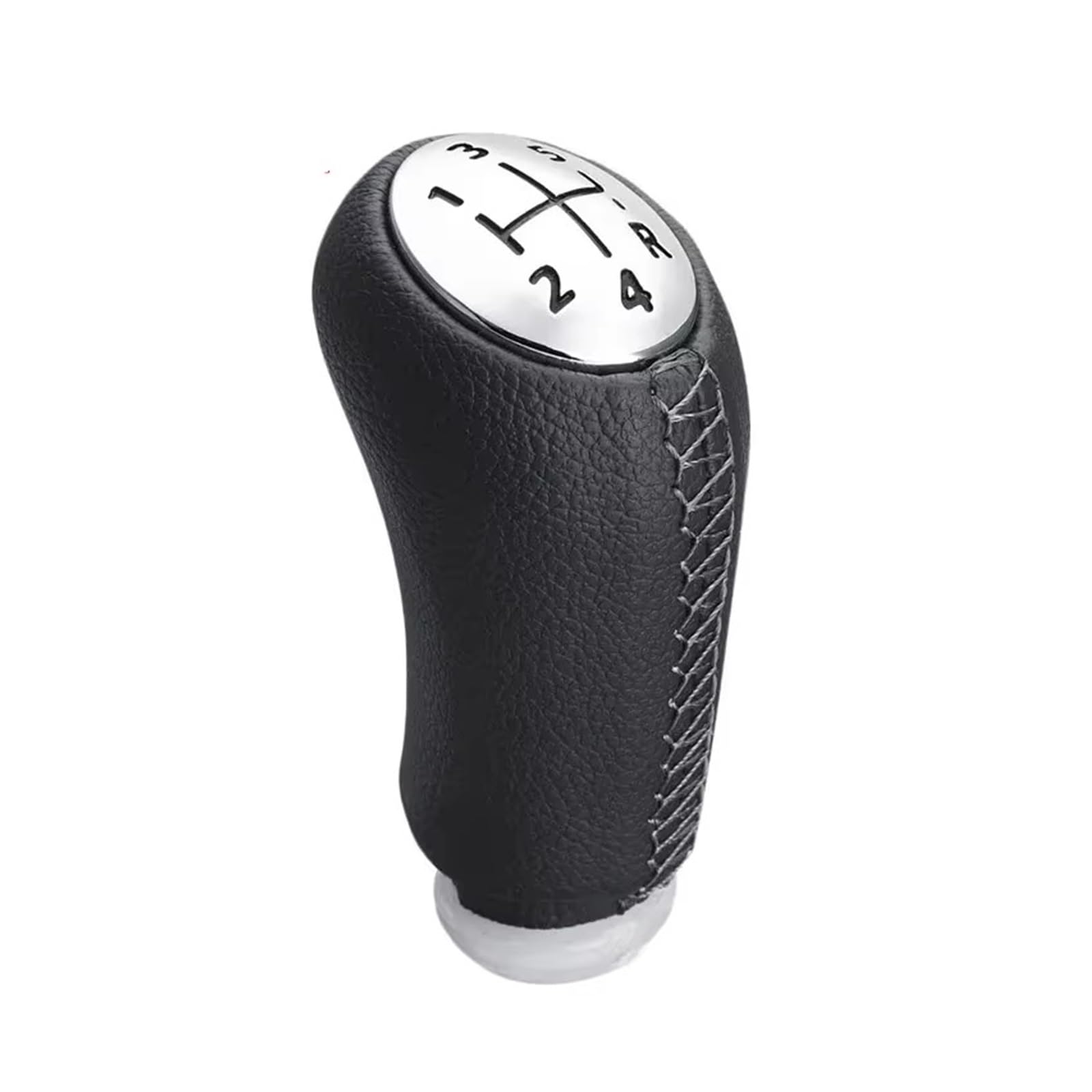 Ouvecr Matte Gray Stitch Car Shift Gear Knob Handle For Scenic Ii For Mk2 For Megane 2 Mk For Clio Iii Mk3 Shifter Stick Headball Pen Ball Mt Gear Shift Knob Gear Shift Cover(Matte Gray Stitch)