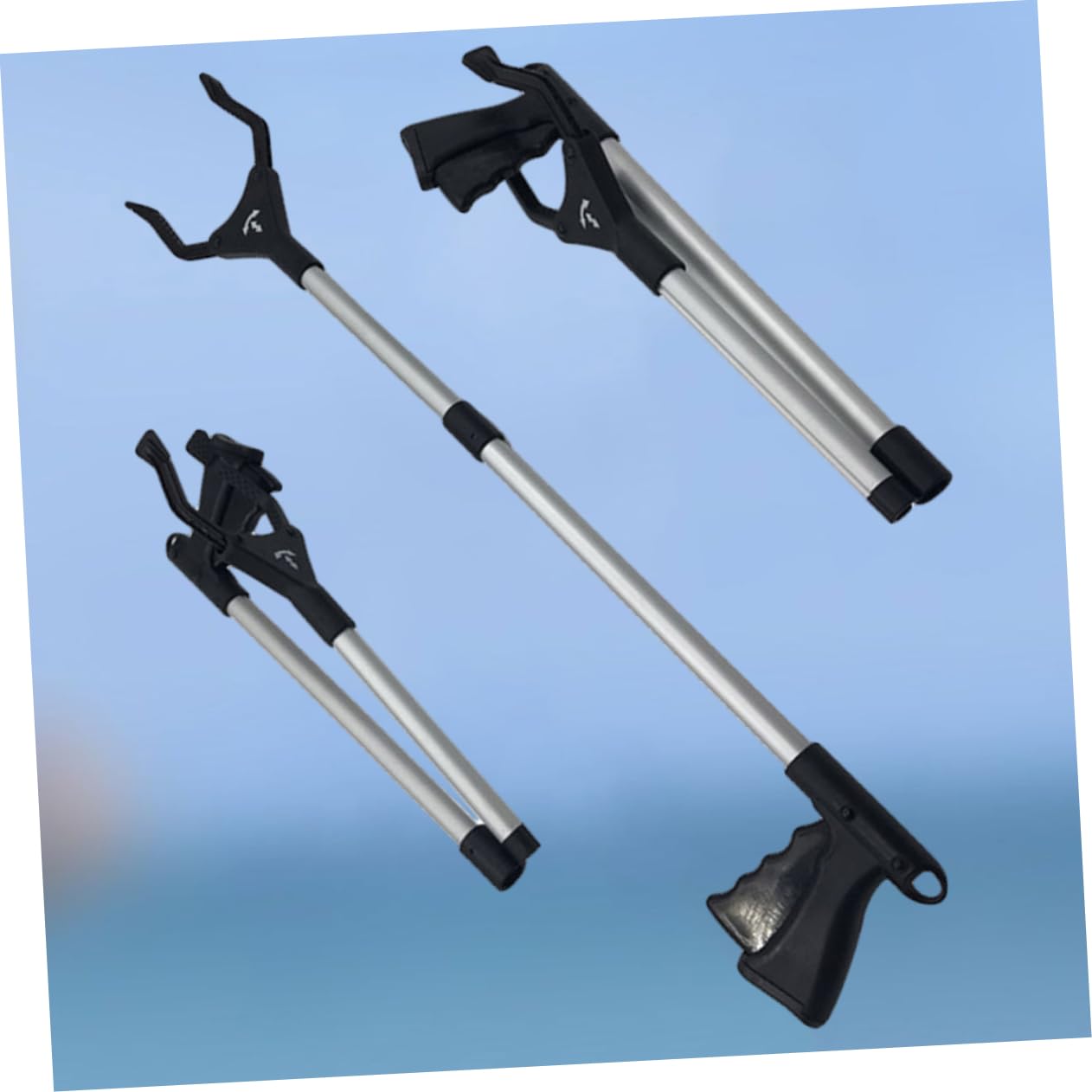 Gatuida 1Pc Foldable Grabber Picker Tool Long Trash Gripper with Random Color Finish Lightweight Reacher Tool for Elderly for Waste Pickup and Claw Grabbing