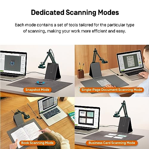 IPEVO V4K-S Document Scanner with AI and OCR for Scanning and Digitization of Books, Business Cards, IDs or Teaching Materials, Book Scanner, Document Camera, Pad and Multilingual OCR Software