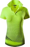 jeansian Women's Sports Breathable Quick Dry Short Sleeve Tennis Golf Bowling Polo T-Shirts Tee SWT251 GreenYellow 4XL